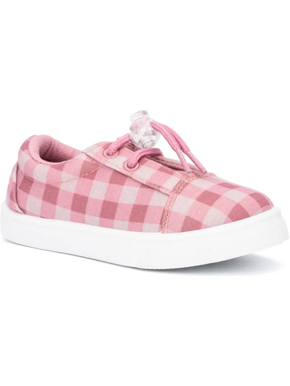 Olivia Miller Girls NWT Blush Gingham Sneakers size 9